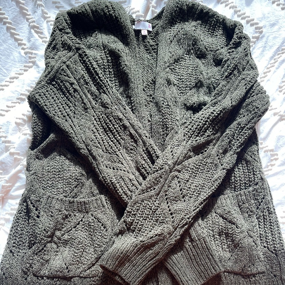Knit like Green Cardigan with pockets